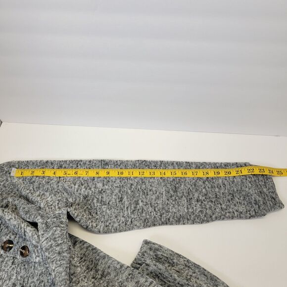 Coofandy Mens Marled Gray Qtr Button Pullover Long Sleeve Sweater S NWT - Picture 13 of 16